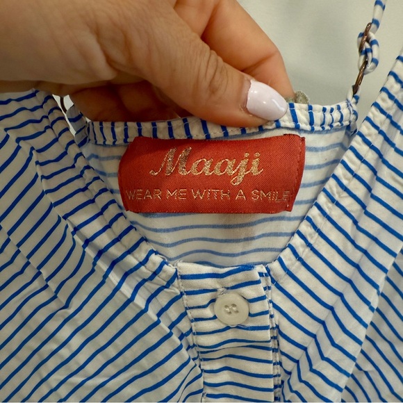 Maaji Blue and White Striped Top - Picture 3 of 4